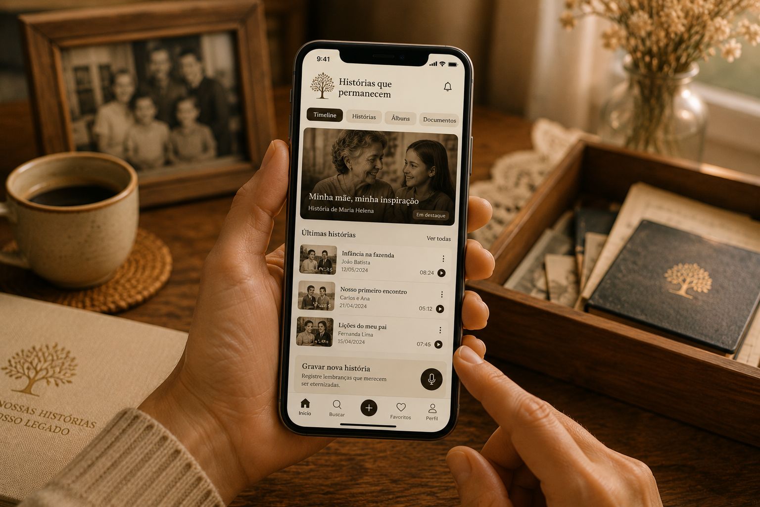 Smartphone exibindo a versão mobile da plataforma